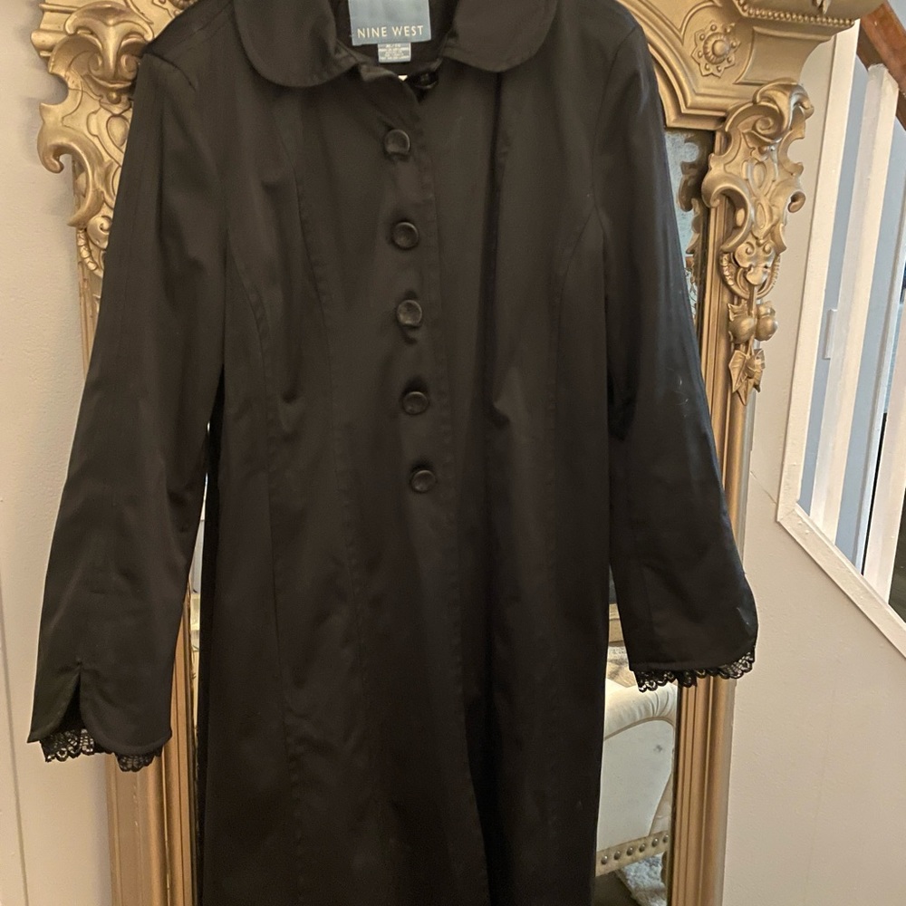 black Nine West Rain coat